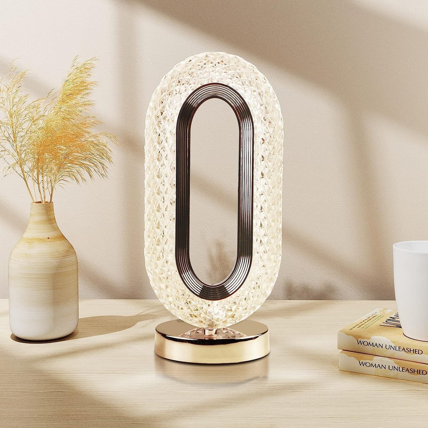 Lampa LED, din cristal acrilic, lumina ambientala, reincarcabila