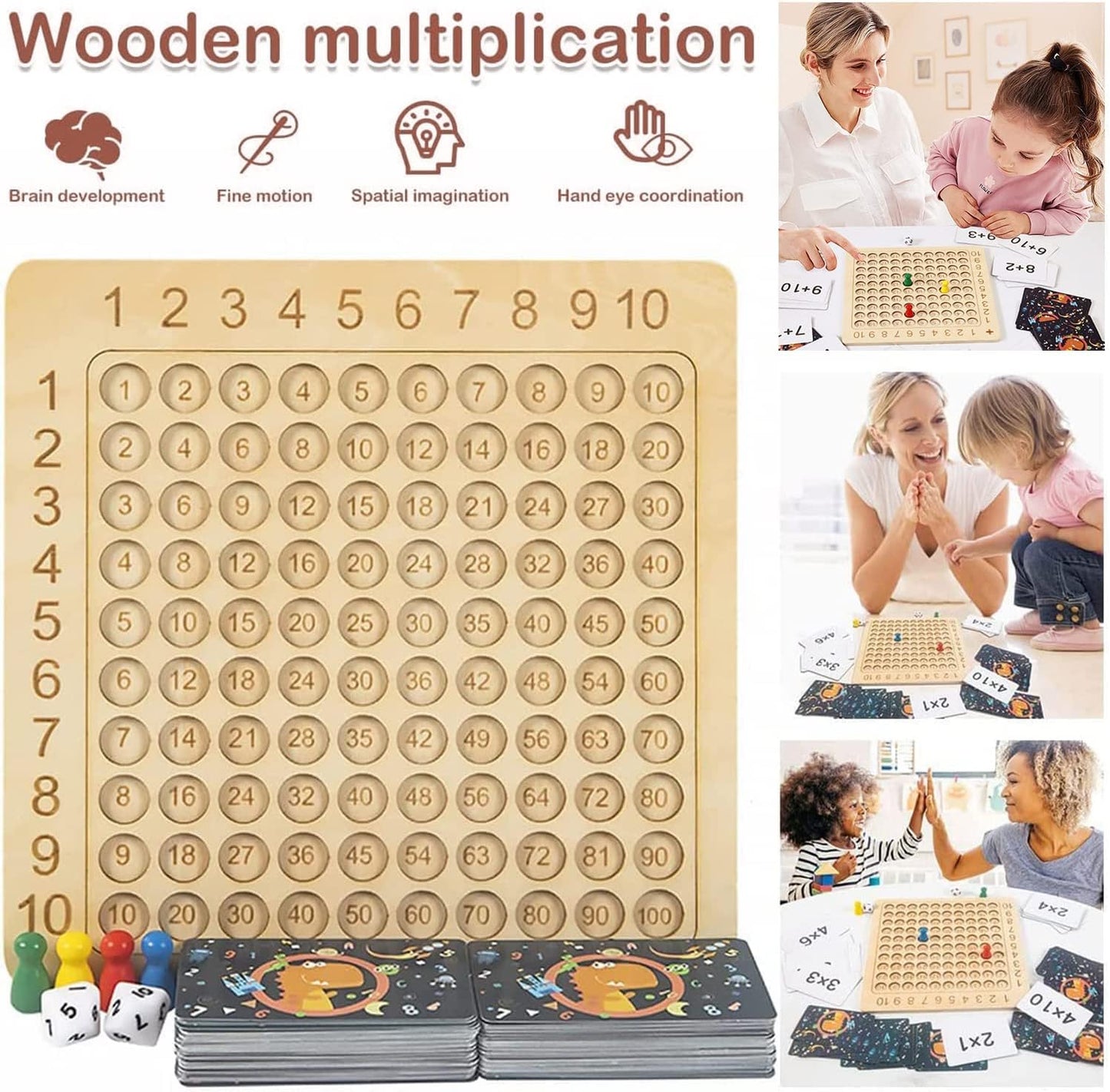 Tabla educativa pentru invatarea inmultirii