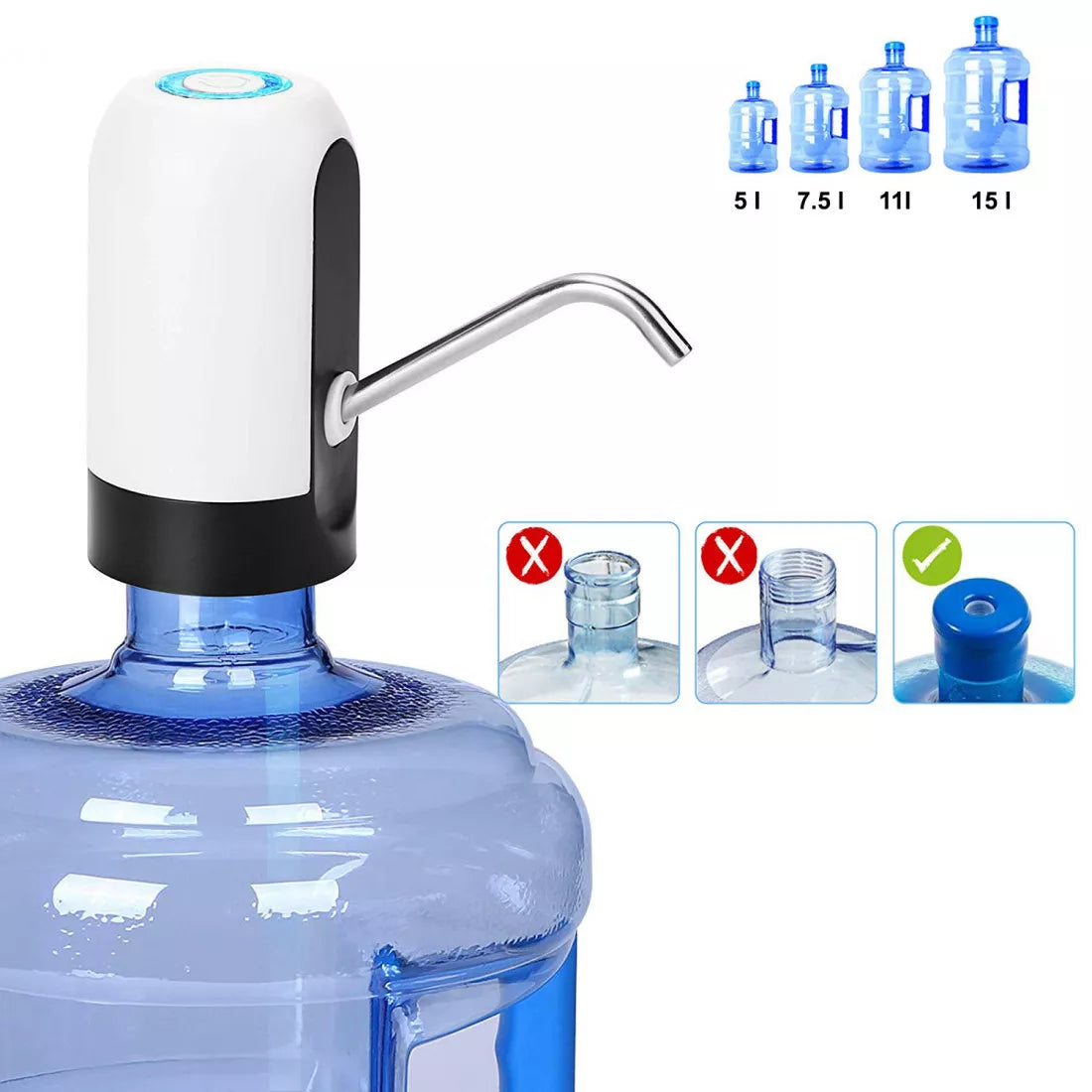 Pompa electrica cu incarcare USB pentru bidoane apa