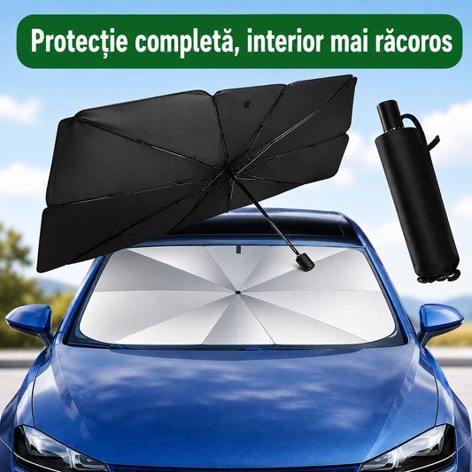 Parasolar Auto cu Umbrelă – Reduce Temperatura cu până la 15°C Instant