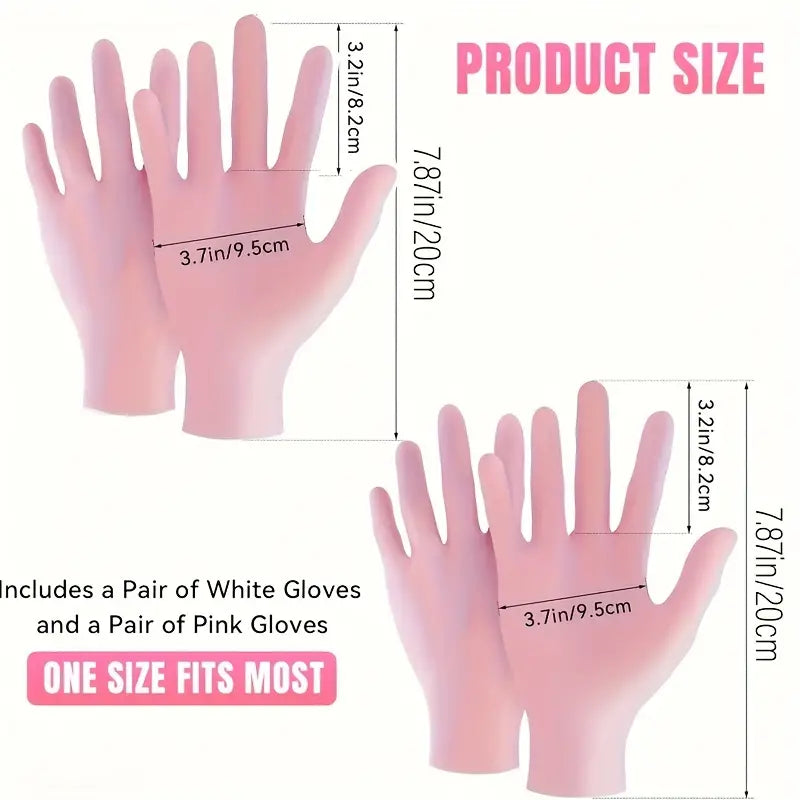 Mănuși de silicon cu gel pentru hidratarea mâinilor