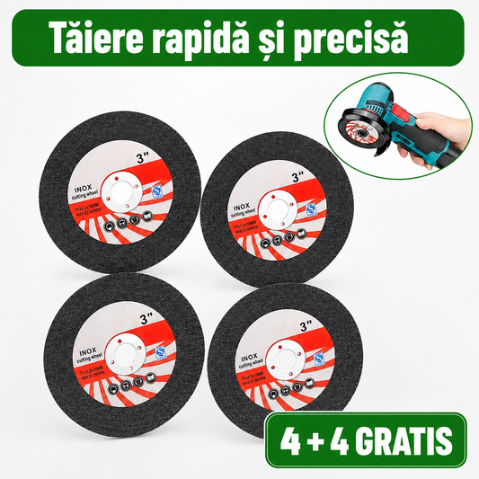 Set 4 Discuri De Tăiere + 4 Gratis, Pentru Polizorul Tău Fără Fir