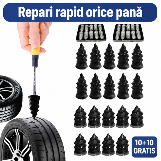 Kit Reparație Cauciuc – Reparație Instant, Oriunde
