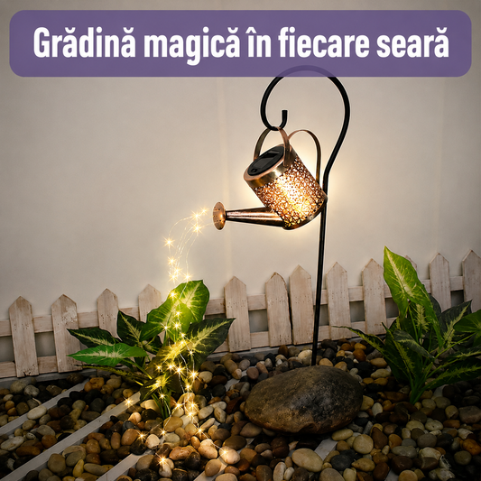 Lampă Solară Stropitoare – Iluminează Grădina cu Efect de Apă Curgătoare