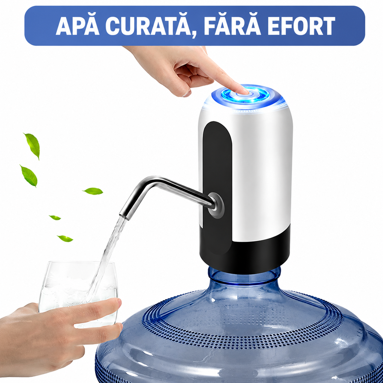 Pompă electrică ce transformă orice bidon într-un dozator modern