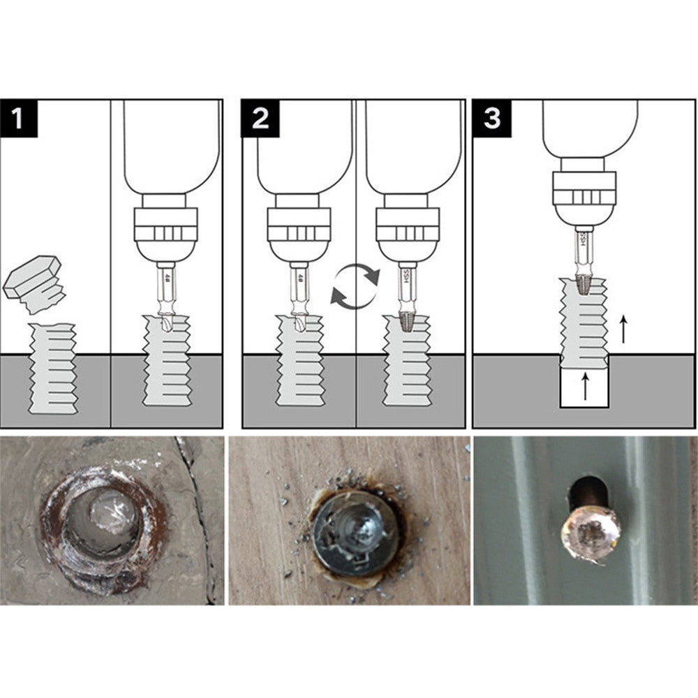 Burghie extractoare pentru suruburi defecte sau rupte