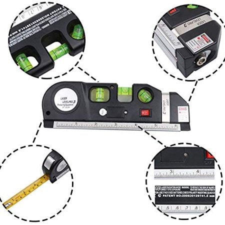 Nivela-boloboc multifunctionala cu laser si ruleta incorporata