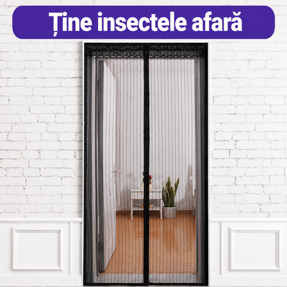 Plasă Magnetică Anti-Insecte pentru Ușă – Aer Proaspăt, Fără Țânțari