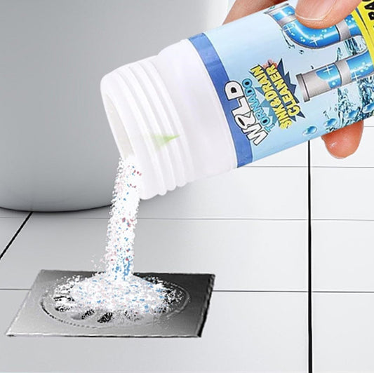 Pulbere pentru desfundat scurgerile – dizolvă grăsimea, părul și resturile