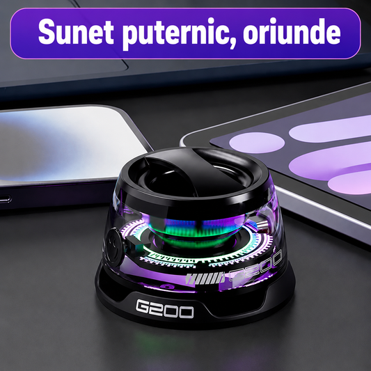 Boxă Bluetooth Magnetică – Bass Puternic + Suport