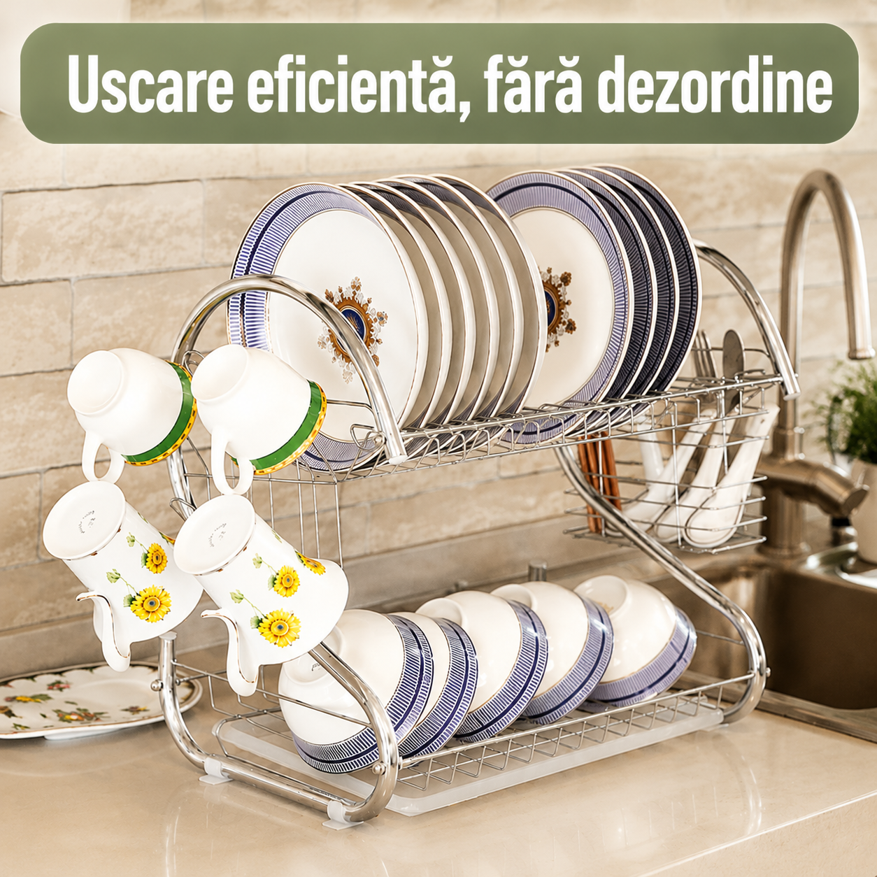 Scurgător Vase Premium din Inox – Mai Mult Spațiu, Mai Puțin Haos