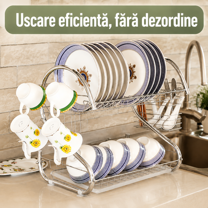 Scurgător Vase Premium din Inox – Mai Mult Spațiu, Mai Puțin Haos