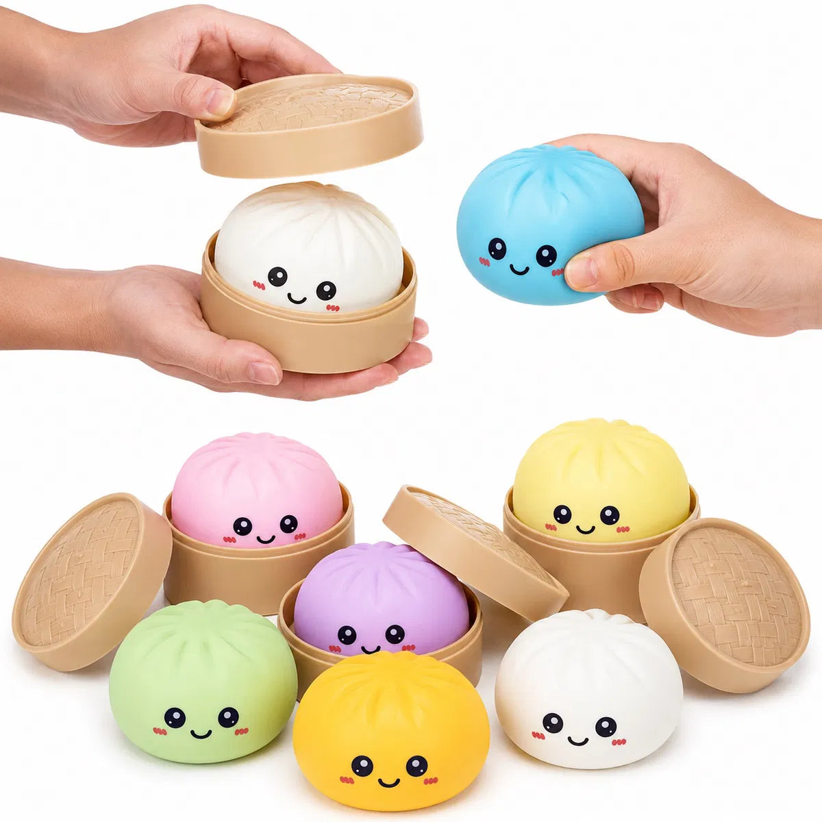 Squishy Anti-Stres Dumpling – Se Modelează Perfect, Efect Calmant Instant