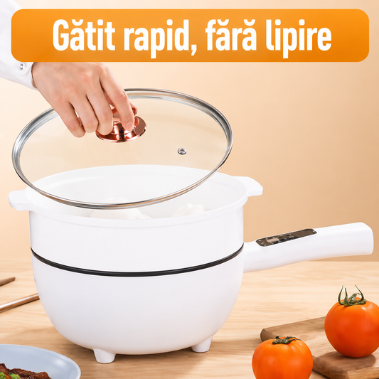 Tigaie Electrică Inteligentă 3L – Fierbe, Prăjește și Gătește Uniform