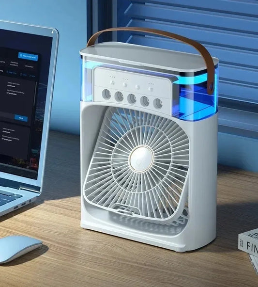 Mini Aer Cooler USB cu 3 Viteze, Aromaterapie și Pulverizare – Ideal pentru Birou și Dormitor