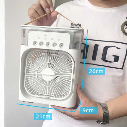 Mini Aer Cooler USB cu 3 Viteze, Aromaterapie și Pulverizare – Ideal pentru Birou și Dormitor
