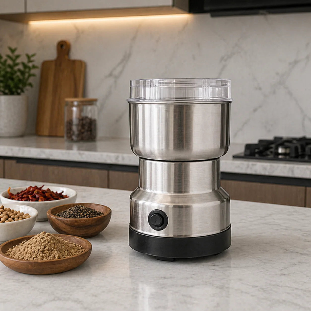 Râșniță Electrică 150W cu Lame Inox – Cafea Proaspătă Măcinată în 10 Secunde, Acasă .