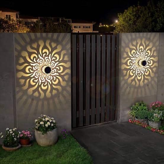 Set 2 Lămpi Solare Cu Model Mandala Decorativ