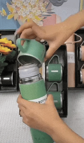 Set termos cu doua cani