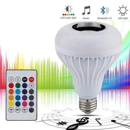 Bec Led Cu Difuzor, Bluetooth Si Telecomanda