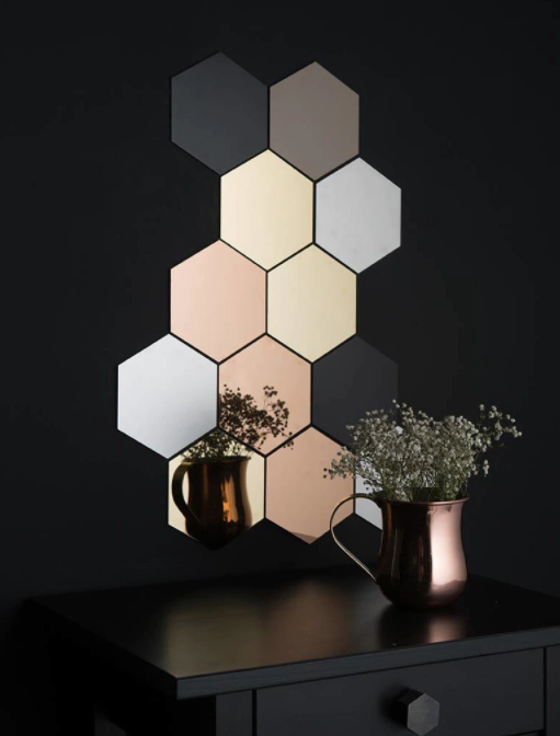 Set oglinzi deco hexagon